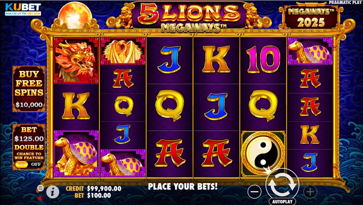 5 lions megaways slot kubet