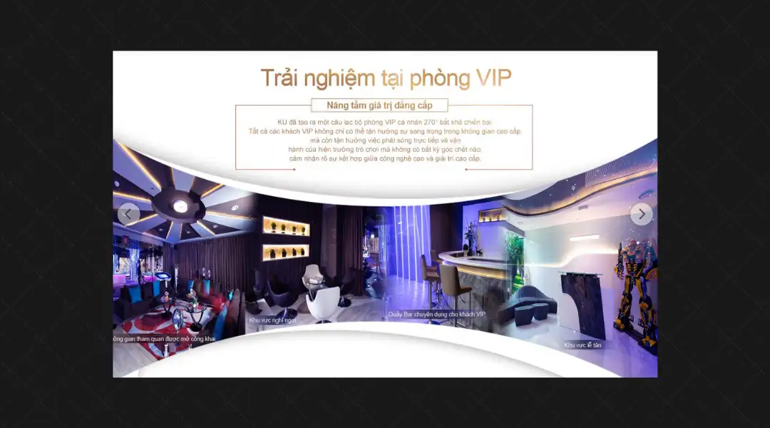 Phòng Vip luôn là điểm đến thu hút tại KUBET